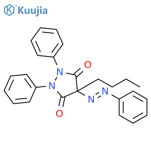 3,5-Pyrazolidinedione, 4-butyl-1,2-diphenyl-4-(phenylazo)- structure