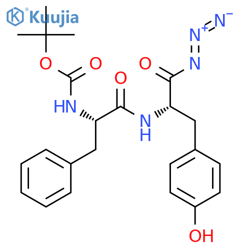 L-TYROSYL AZIDE, N-[N-[(1,1-DIMETHYLETHOXY)CARBONYL]-L-PHENYLALANYL]- structure