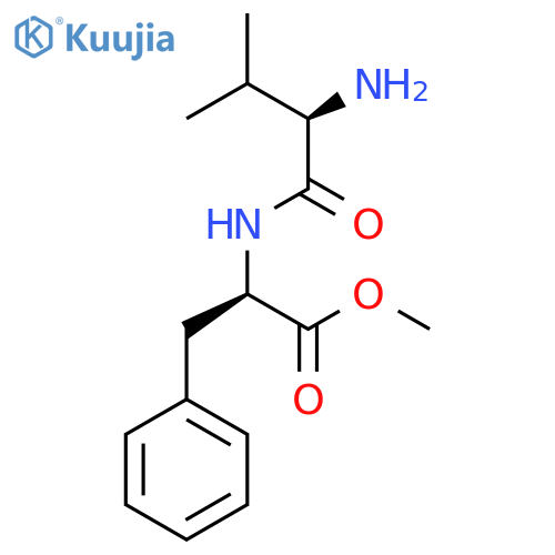 methyl (2R)-2-(2R)-2-amino-3-methylbutanamido-3-phenylpropanoate structure