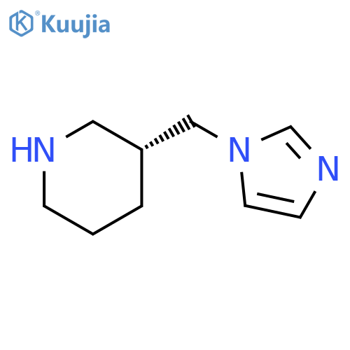 Piperidine,3-(1H-imidazol-1-ylmethyl)-, (3R)- structure