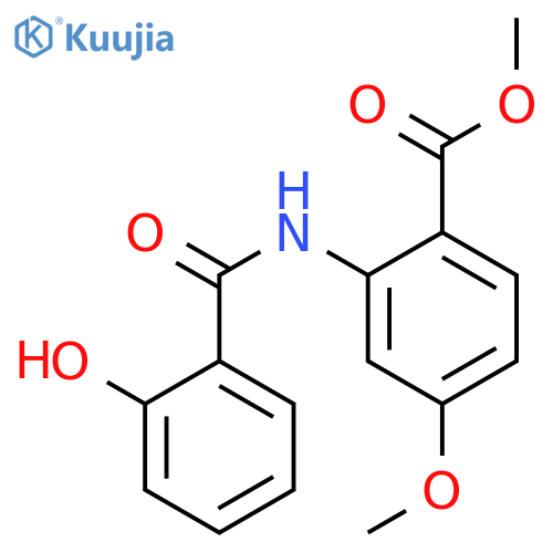 BENZOIC ACID, 2-[(2-HYDROXYBENZOYL)AMINO]-4-METHOXY-, METHYL ESTER structure