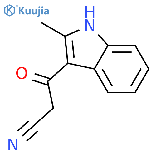 3-(2-methyl-1H-indol-3-yl)-3-oxopropanenitrile structure