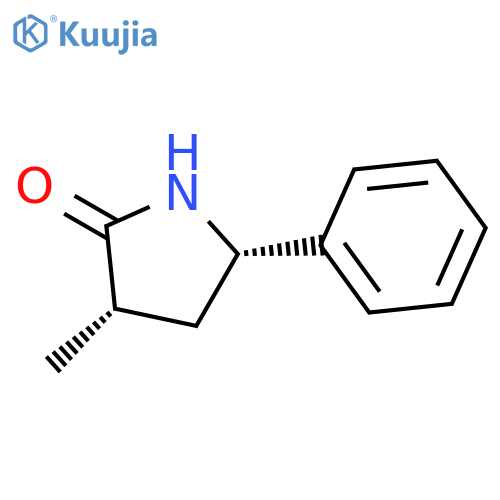 2-PYRROLIDINONE, 3-METHYL-5-PHENYL-, CIS- structure