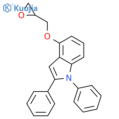 1H-Indole,4-(2-oxiranylmethoxy)-1,2-diphenyl- structure