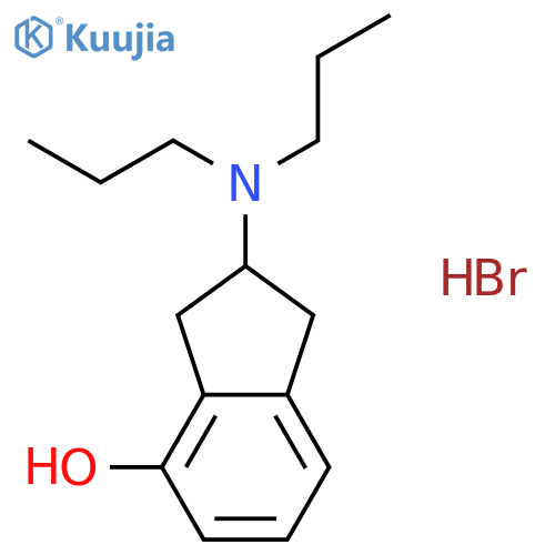 1H-Inden-4-ol, 2-(dipropylamino)-2,3-dihydro-, hydrobromide structure