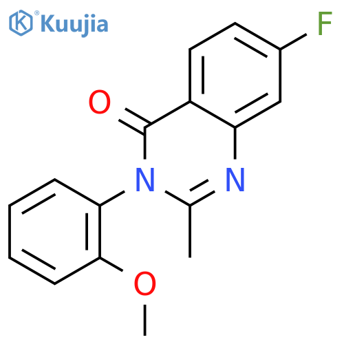 4(3H)-Quinazolinone, 7-fluoro-3-(2-methoxyphenyl)-2-methyl- structure