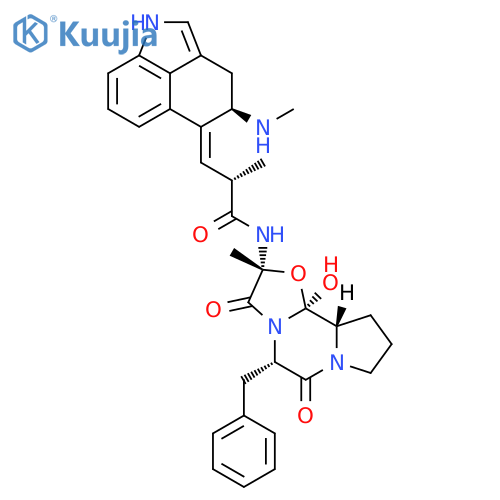 Propanamide, 3-[(4R,5Z)-3,4-dihydro-4-(methylamino)benz[cd]indol-5(1H)-ylidene]-2-methyl-N-[(2R,5S,10aS,10bS)-2,3,5,6,9,10,10a,10b-octahydro-10b-hydroxy-2-methyl-3,6-dioxo-5-(phenylmethyl)-8H-oxazolo[3,2-a]pyrrolo[2,1-c]pyrazin-2-yl]-, (2S)- (9CI) structure