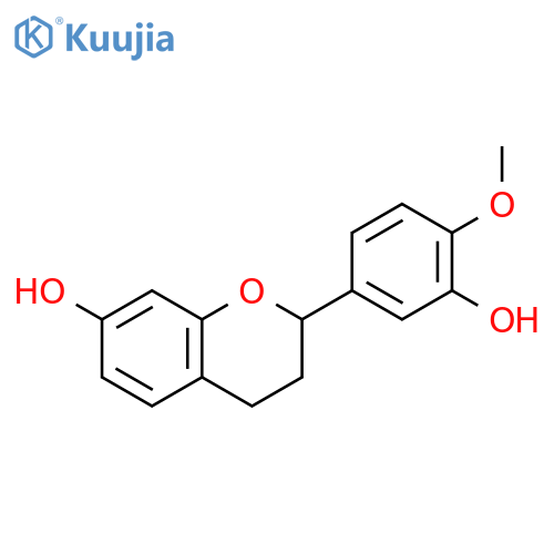 2H-1-Benzopyran-7-ol, 3,4-dihydro-2-(3-hydroxy-4-methoxyphenyl)- structure