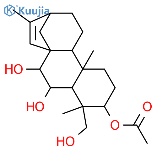 Kaur-15-ene-3,6,7,18-tetrol, 3-acetate, (3α,4β,6β,7β)- (9CI) structure