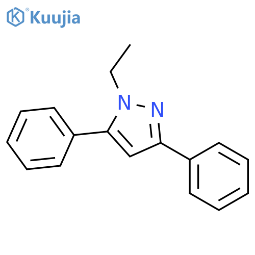 1H-Pyrazole, 1-ethyl-3,5-diphenyl- structure