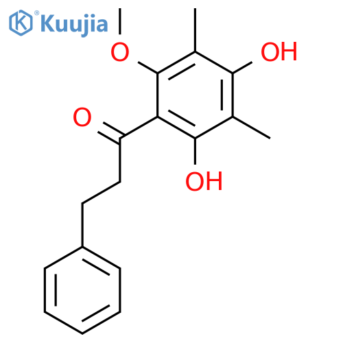 1-Propanone,1-(2,4-dihydroxy-6-methoxy-3,5-dimethylphenyl)-3-phenyl- structure