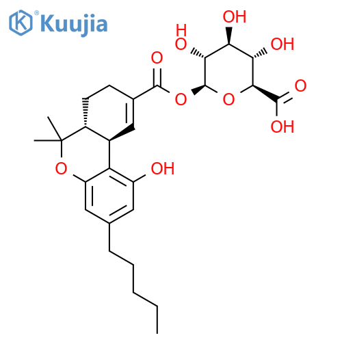 b-D-Glucopyranuronic acid,1-O-[[(6aR,10aR)-6a,7,8,10a-tetrahydro-1-hydroxy-6,6-dimethyl-3-pentyl-6H-dibenzo[b,d]pyran-9-yl]carbonyl]-(9CI) structure