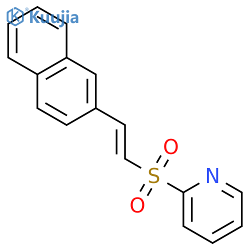 PYRIDINE, 2-[[(1E)-2-(2-NAPHTHALENYL)ETHENYL]SULFONYL]- structure