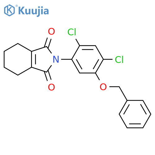 1H-Isoindole-1,3(2H)-dione,2-[2,4-dichloro-5-(phenylmethoxy)phenyl]-4,5,6,7-tetrahydro- structure