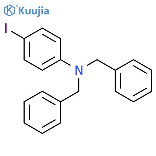 Benzenemethanamine, N-(4-iodophenyl)-N-(phenylmethyl)- structure