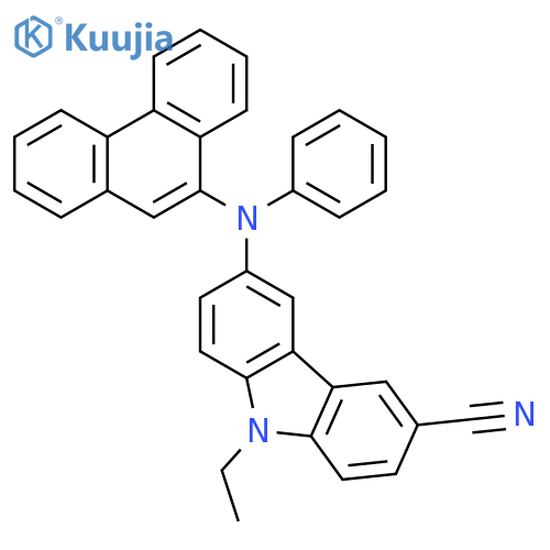 9H-Carbazole-3-carbonitrile, 9-ethyl-6-(9-phenanthrenylphenylamino)- structure