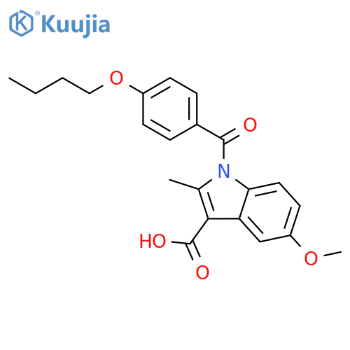 1H-Indole-3-carboxylic acid, 1-(4-butoxybenzoyl)-5-methoxy-2-methyl- structure