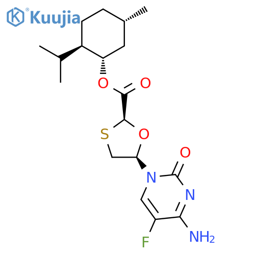 5-Fluoro ent-Lamivudine Acid D-Menthol Ester structure