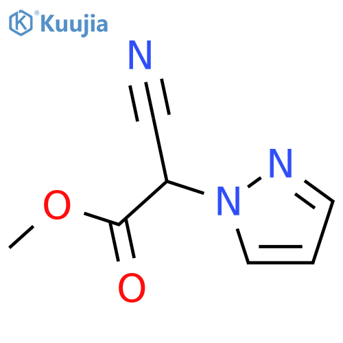 1H-Pyrazole-1-aceticacid, a-cyano-, methyl ester structure