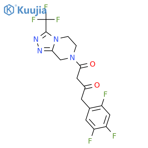 4-Oxo-4-3-(trifluoromethyl)-5,6-dihydro-1,2,4triazolo4,3-apyrazin-7(8H)-yl-1-(2,4,5-trifluorophenyl)butan-2-one structure