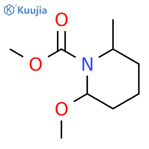 1-Piperidinecarboxylic acid, 2-methoxy-6-methyl-, methyl ester structure