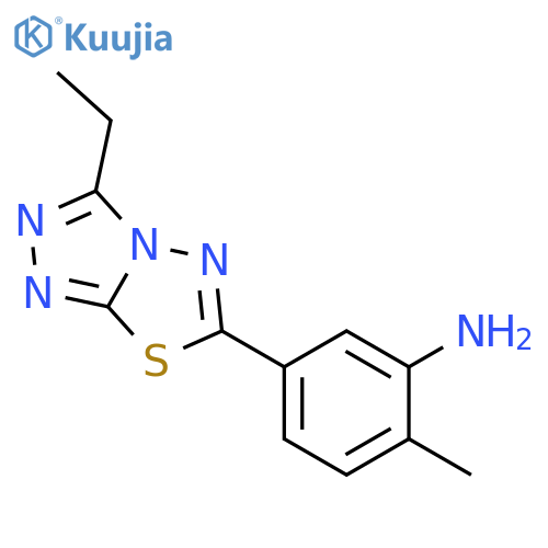 5-(3-Ethyl1,2,4triazolo3,4-b1,3,4thiadiazol-6-yl)-2-methylaniline structure
