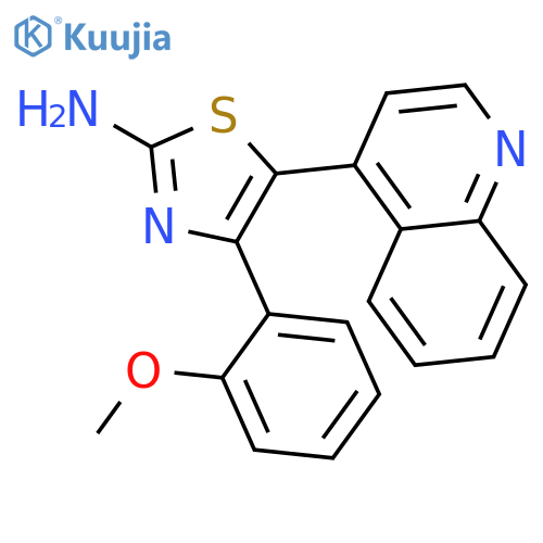 2-THIAZOLAMINE, 4-(2-METHOXYPHENYL)-5-(4-QUINOLINYL)- structure