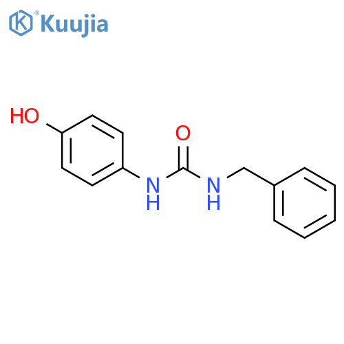 Urea, N-(4-hydroxyphenyl)-N'-(phenylmethyl)- structure