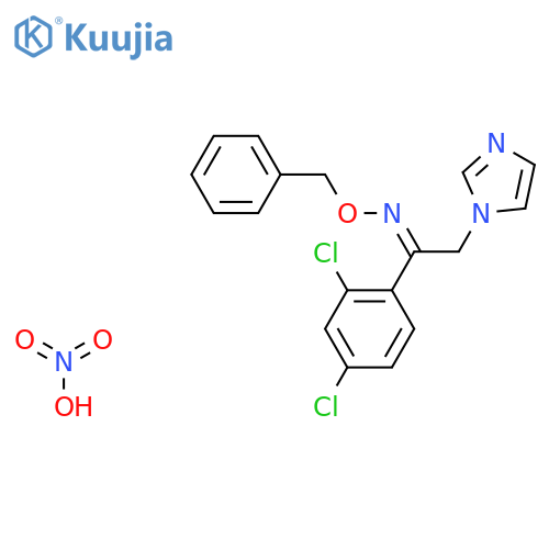 Ethanone, 1-(2,4-dichlorophenyl)-2-(1H-imidazol-1-yl)-, O-(phenylmethyl)oxime, nitrate (9CI) structure