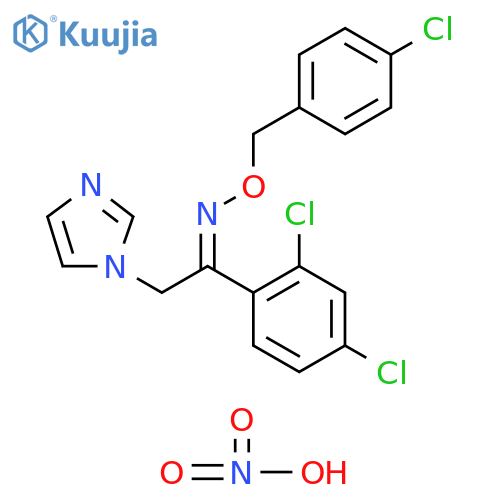 Ethanone, 1-(2,4-dichlorophenyl)-2-(1H-imidazol-1-yl)-, O-[(4-chlorophenyl)methyl]oxime, nitrate (9CI) structure