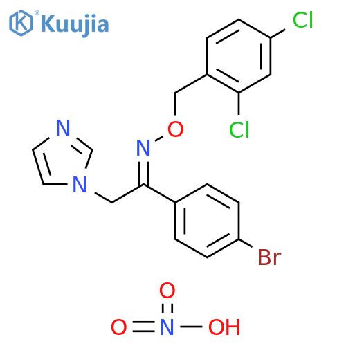 Ethanone, 1-(4-bromophenyl)-2-(1H-imidazol-1-yl)-, O-[(2,4-dichlorophenyl)methyl]oxime, nitrate (9CI) structure