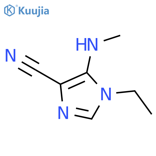 1H-IMIDAZOLE-4-CARBONITRILE, 1-ETHYL-5-(METHYLAMINO)- structure