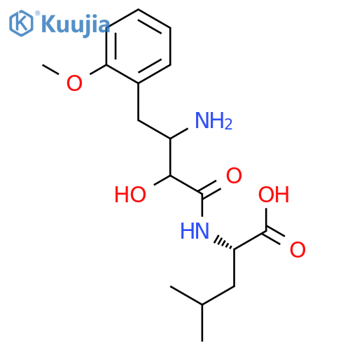 L-LEUCINE, N-[3-AMINO-2-HYDROXY-4-(2-METHOXYPHENYL)-1-OXOBUTYL]- structure