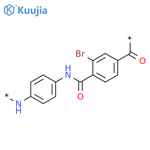 Poly[imino-1,4-phenyleneiminocarbonyl(bromo-1,4-phenylene)carbonyl] structure