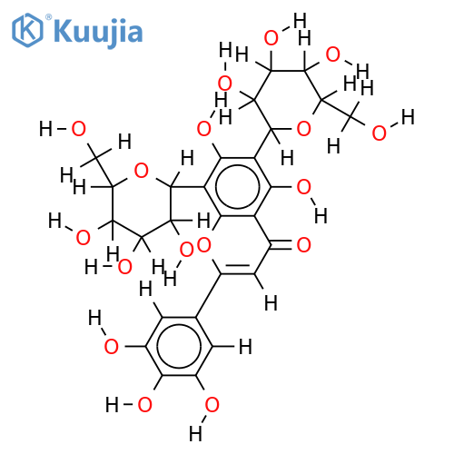6,8-Diglucopyranosyl-3',4',5,5',7-pentahydroxyflavone structure