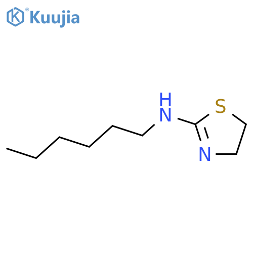 N-hexyl-4,5-dihydro-1,3-thiazol-2-amine structure