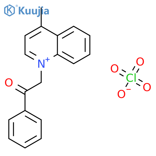 Quinolinium, 4-methyl-1-(2-oxo-2-phenylethyl)-, perchlorate structure