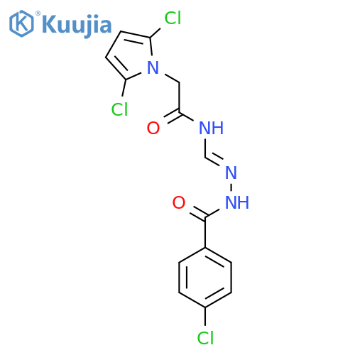 1H-Pyrrole-1-acetamide,2,5-dichloro-N-[[(4-chlorobenzoyl)amino]iminomethyl]- structure