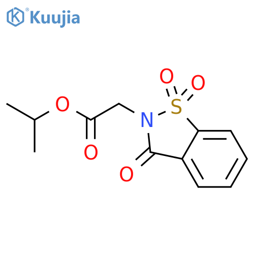 Saccharin N-(2-Acetic Acid Isopropyl Ester)(Piroxicam Impurity F) structure