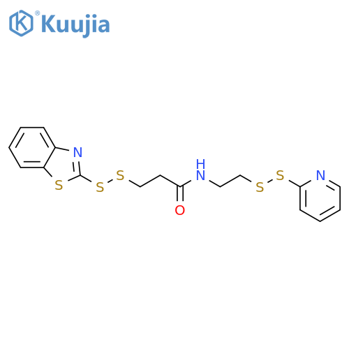 Propanamide, 3-(2-benzothiazolyldithio)-N-[2-(2-pyridinyldithio)ethyl]- structure