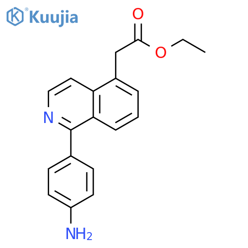 5-Isoquinolineacetic acid, 1-(4-aminophenyl)-, ethyl ester structure