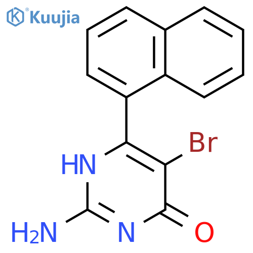 4(1H)-Pyrimidinone, 2-amino-5-bromo-6-(1-naphthalenyl)- structure
