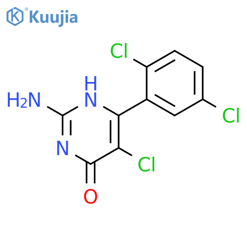 4(1H)-PYRIMIDINONE, 2-AMINO-5-CHLORO-6-(2,5-DICHLOROPHENYL)- structure