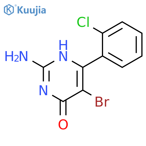 4(1H)-PYRIMIDINONE, 2-AMINO-5-BROMO-6-(2-CHLOROPHENYL)- structure