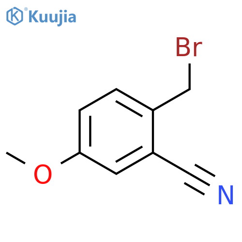Benzonitrile, 2-(bromomethyl)-5-methoxy- structure