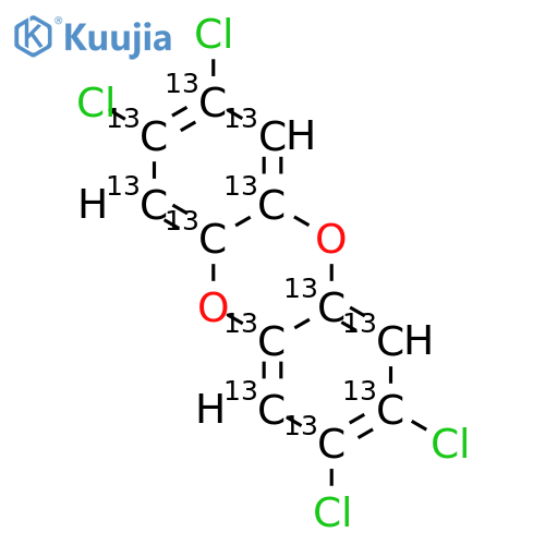 2,3,7,8-Tetrachloro-p-dioxin-13C12 structure