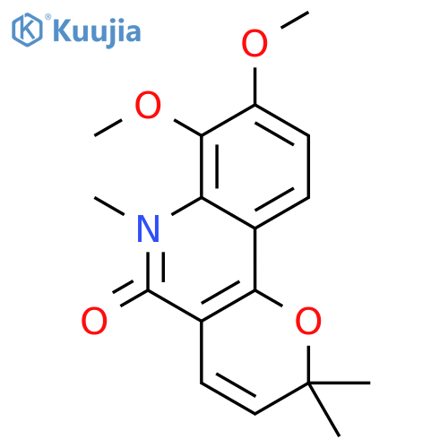 7,8-dimethoxy-2,2,6-trimethyl-2,6-dihydro-5H-pyrano[3,2-c]quinolin-5-one structure