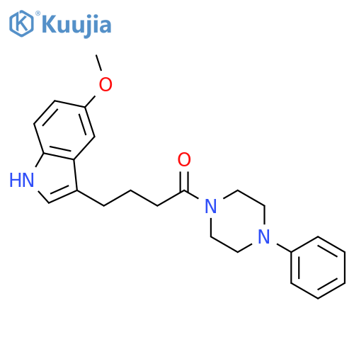 PIPERAZINE, 1-[4-(5-METHOXY-1H-INDOL-3-YL)-1-OXOBUTYL]-4-PHENYL- structure