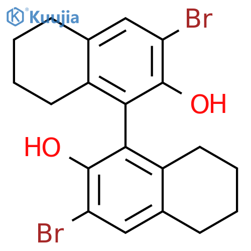 (S)-(-)-3,3'-Dibromo-5,5',6,6',7,7',8,8'-octahydro-1,1'-bi-2,2'-naphthalenediol structure