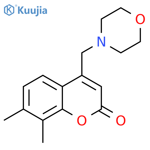 7,8-dimethyl-4-(morpholin-4-yl)methyl-2H-chromen-2-one structure